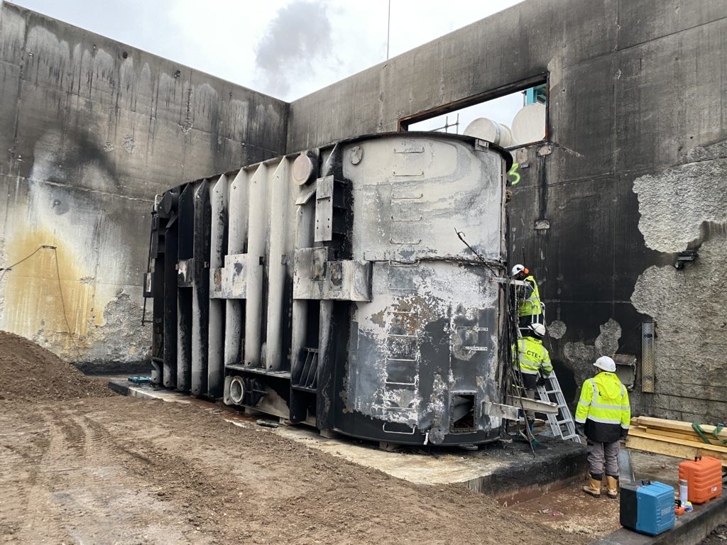 Inspection avant dépose et démontage d'un transformateur après avarie